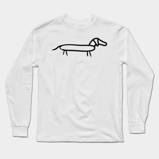 Wiener Dog stick figure Long Sleeve T-Shirt